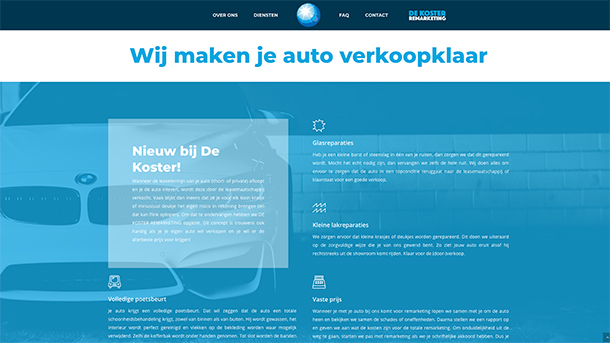 digibastards - webdevelopment - portfolio - Autoschadeherstel - De Koster